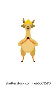 Chinese Llama vector illustration