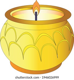 Chinese Lotus flower candle use for praying