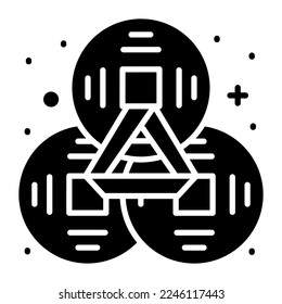 Chinese lucky coins vector design in trendy style