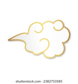 Chinese Lunar New Year cloud element. Suitable for concept Lunar New Year holiday card, banner, poster, flyer. Vector illustration.