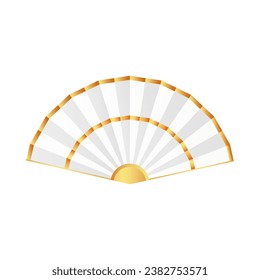 Chinese Lunar New Year fan element. Suitable for concept Lunar New Year holiday card, banner, poster, flyer. Vector illustration.