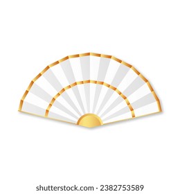Chinese Lunar New Year fan element. Suitable for concept Lunar New Year holiday card, banner, poster, flyer. Vector illustration.