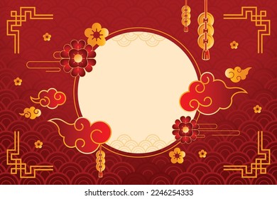 Chinese lunar new year holiday  background vector illustration
