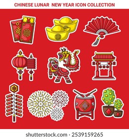 Chinese Lunar New Year Icon Collection