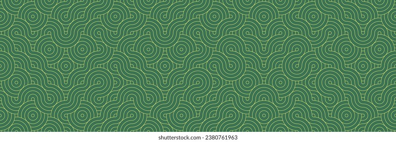 Chinese Lunar New Year Seamless Pattern. 2024 Wooden Green Dragon Silhouette in Elegant Oriental Asian Background Design.