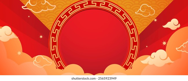 Chinese or lunar new year vector template background