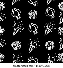 chinese lunar seamless background vector