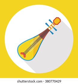 Chinese Lute Music Instrument Flat Icon