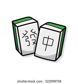Chinese mahjong doodle