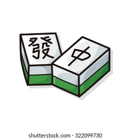 Chinese mahjong doodle