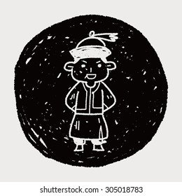 Chinese man doodle