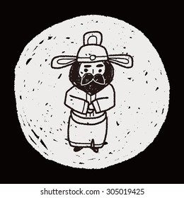 Chinese man doodle