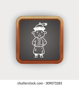 Chinese man doodle