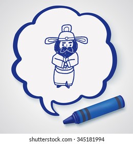 Chinese man doodle