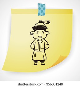 Chinese man doodle