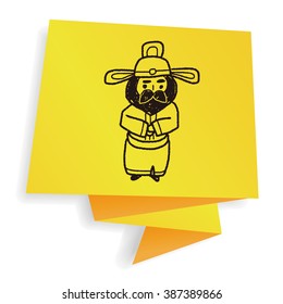 Chinese man doodle