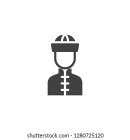 Chinese man vector icon. filled flat sign for mobile concept and web design. Asian man in traditional clothes simple solid icon. Symbol, logo illustration. Pixel perfect vector graphics