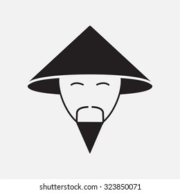 Chinese man. Vector illustration.