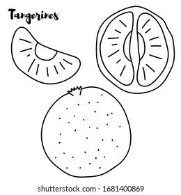 Icono de línea mandarina china. signo de estilo lineal para concepto móvil y diseño web. Icono vectorial del contorno de cítricos de mandarina o anaranjada. Símbolo, ilustración del logotipo. Gráficos vectoriales perfectos para píxeles
