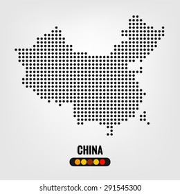 Chinese Map Dot,vector Eps10