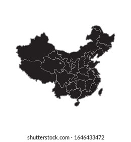 Chinesische Karte einzeln auf weißem Hintergrund