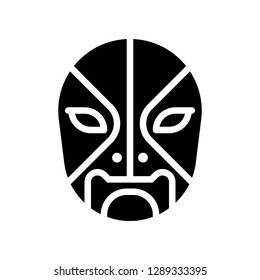 Chinese mask vector, Chinese lunar new year solid style icon 