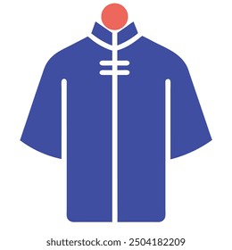 Chinese men's clothing.art and illustrator.blue and white dress.vector.