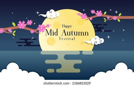 Chinese Mid Autumn Festival Background Vector