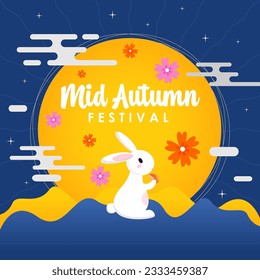 Chinese Mid Autumn Festival Vector. Asian holiday vector.