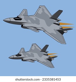 chinese modern jet fighter illustration vector