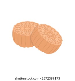 Chinese Moon Cake, China Symbols Vector Illustration