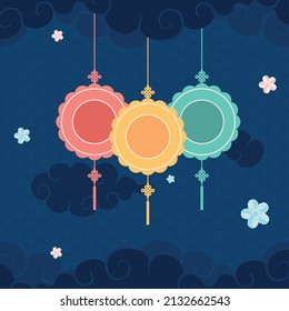chinese moon festival lamps hanging