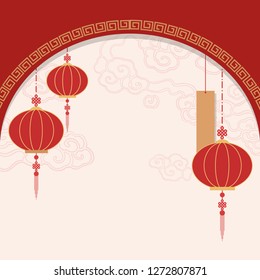 Chinese new year 2019 greeting background