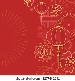 Chinese new year 2019 greeting background