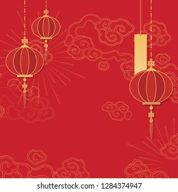 Chinese new year 2019 greeting background