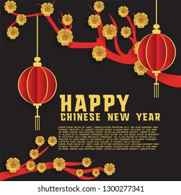 Chinese New Year 2019 Year of Pig. Vector Illustration