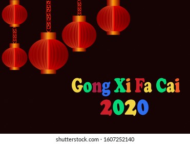 Chinese new year 2020 greeting background