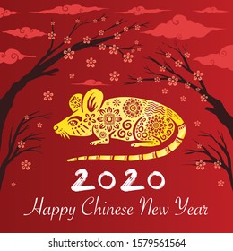 chinese new year 2020 illustration