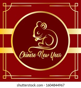 Chinese new year 2020 poster - VEctor illustration design