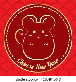 Chinese new year 2020 poster - VEctor illustration design