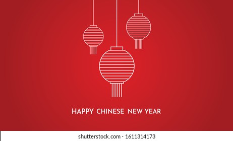 Chinese new year 2020. Chinese new year poster. Chinese lamp symbol. Chinese lamp wallpaper.
