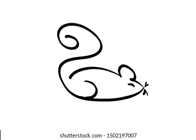 Ganesha Lord Wisdom Calligraphic Style Vector Stock Vector (Royalty ...