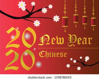 Chinese new year 2020. Year of the rat - Vector