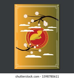 Chinese new year 2020. Year of the rat - Vector