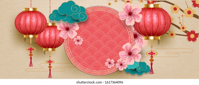 Chinese new year 2020 with  red envelopes promotion shopping online elements for artwork wealthy, zodiac, Chinese Translation "happy new year" and "rich"