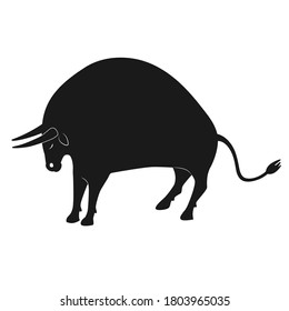 Chinese New year 2021 the year of the bull is a symbol of the Chinese zodiac.Vector illustration.