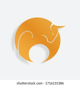 Chinese new year 2021 year of the cow,
red and gold line cow character, simple hand drawn asian elements with craft style on background.(Translation : Happy Chinese new year)