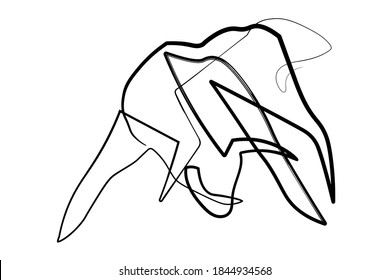 Chinese new year 2021 year of the cow, red and gold line art character, simple hand drawn asian elements with craft style on background. (Chinese translation: Happy chinese new year 2021, year of cow)