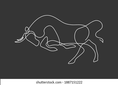 Chinese new year 2021 year of the cow, line art character, simple hand drawn asian elements with craft style on background. 