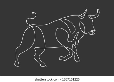 Chinese new year 2021 year of the cow, line art character, simple hand drawn asian elements with craft style on background. 